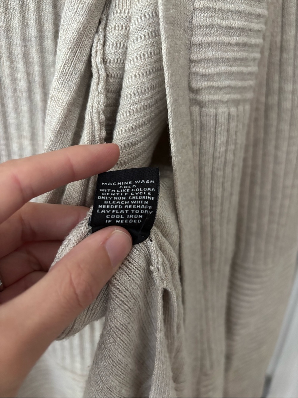 Verve Ami Neutral Ribbed Open-Front Cardigan M - Picture 4 of 7